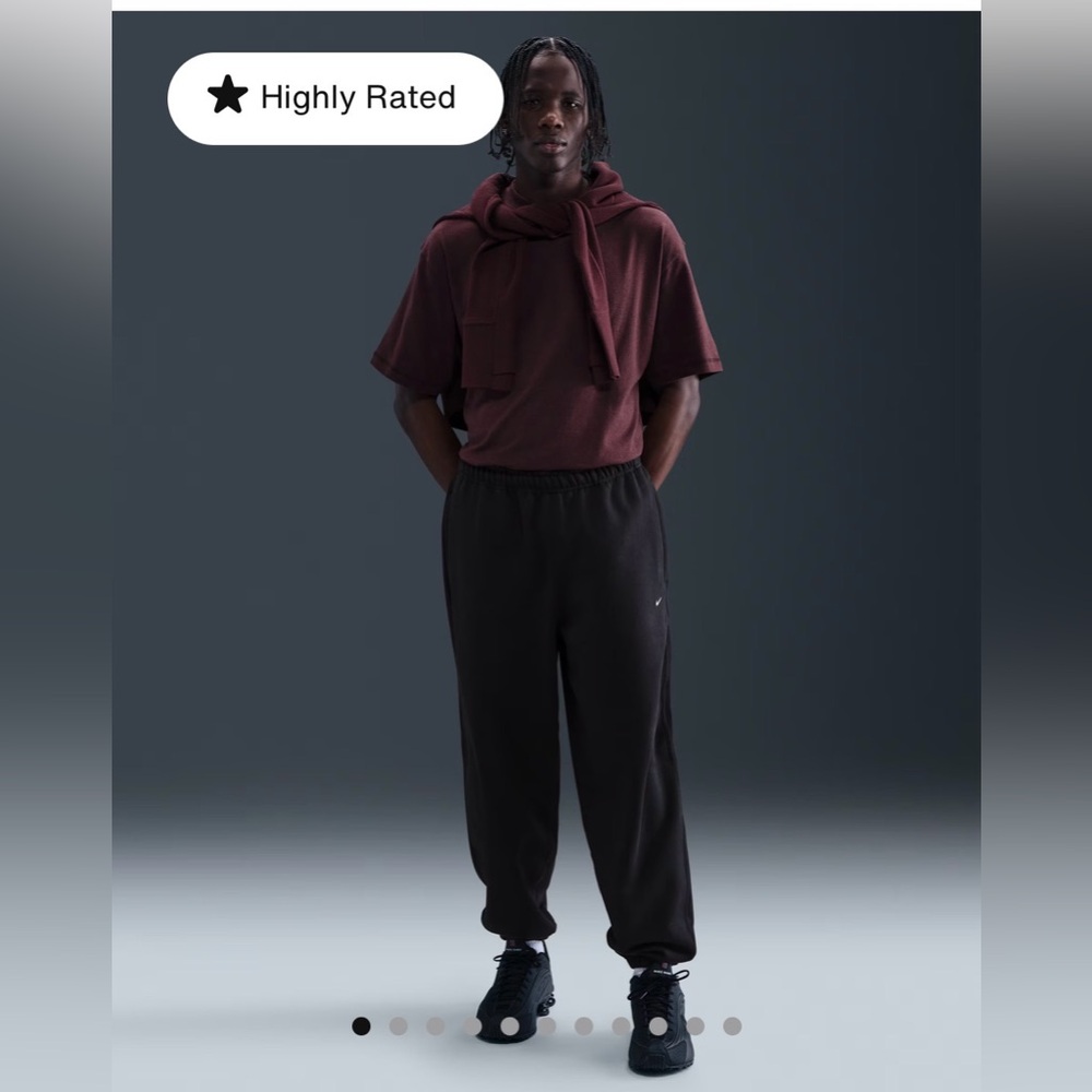 Nike Loose Fit Straight Leg Fleece Pants- Size Medium, Regular Length